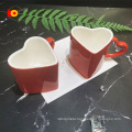 Fancy Cute Mug Design Glazed Heart Shape Sublimation